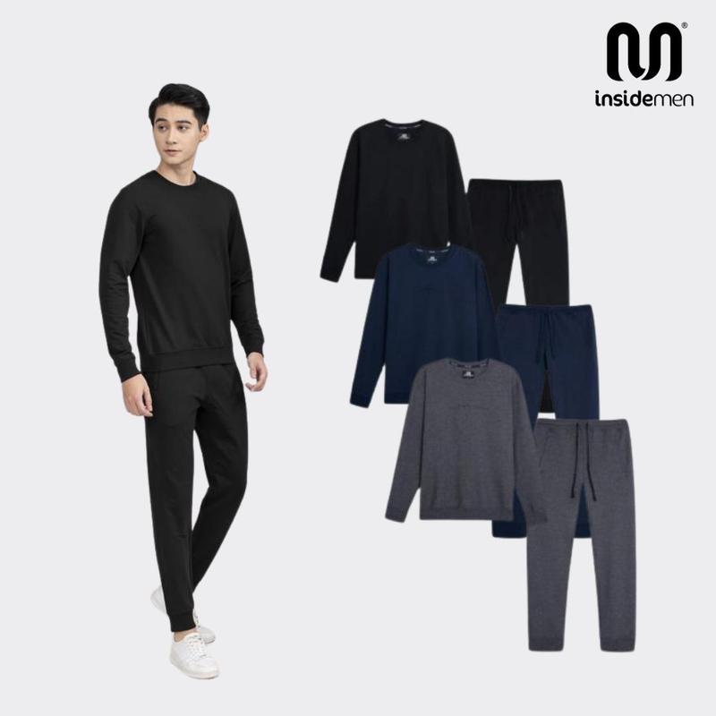 Insidemen - Bộ đồ thu đông nam suông nhẹ thoải mái phom Regular Fit ILH004W2