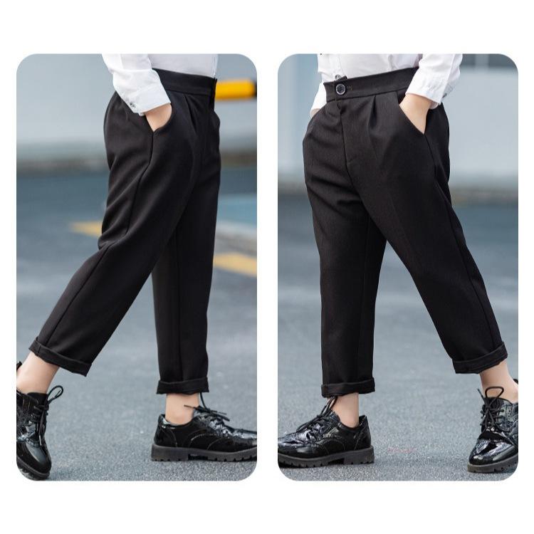 Quần âu / Loại 1 , Dành cho bé trai thích phong cách hàn quốc , Dễ phối đồ sơ mi và giày tây , mặc 4 mùa vải mềm mịn baggy pants Menswear nỉ quần  4 quần  âu