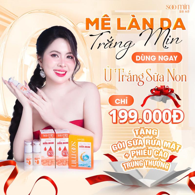 [Tặng Quà]  Ủ Trắng Sữa Non Soo Min Chính Hãng Dưỡng Trắng Nhanh , Dưỡng Ẩm Trẻ Hóa Cho Da Mặt 4