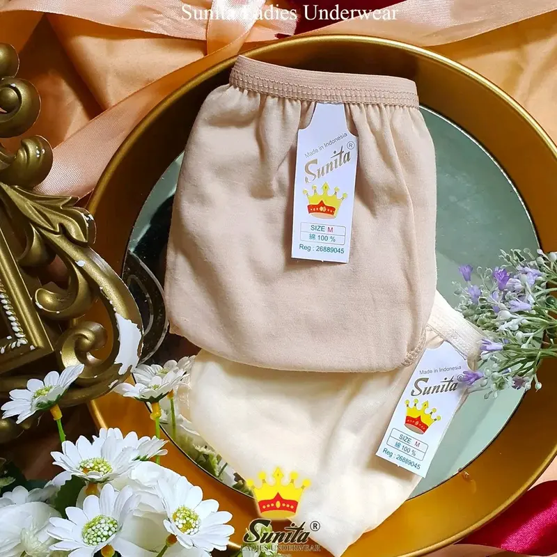 6pcs Celana Dalam Wanita Dewasa Merek SUNITA Karet Kecil Polos 0