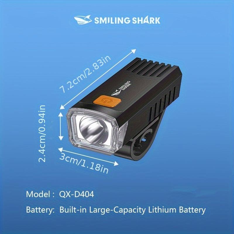 Product Introduction of Smiling Shark Super Bright LED Bicycle Light, Rechargeable Headlight with 4 Modes Suitable for Mountain Bike, Road Bike, Easy Installation 19