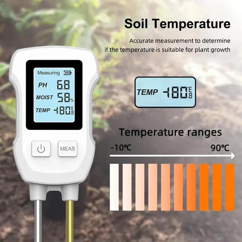 Product Introduction of 3 in 1 Soil Tester, High Precision Soil Moisture & PH & Light Tester, Garden Soil Testing Tool for Horticultural Potted Plant Cultivation Testing 6