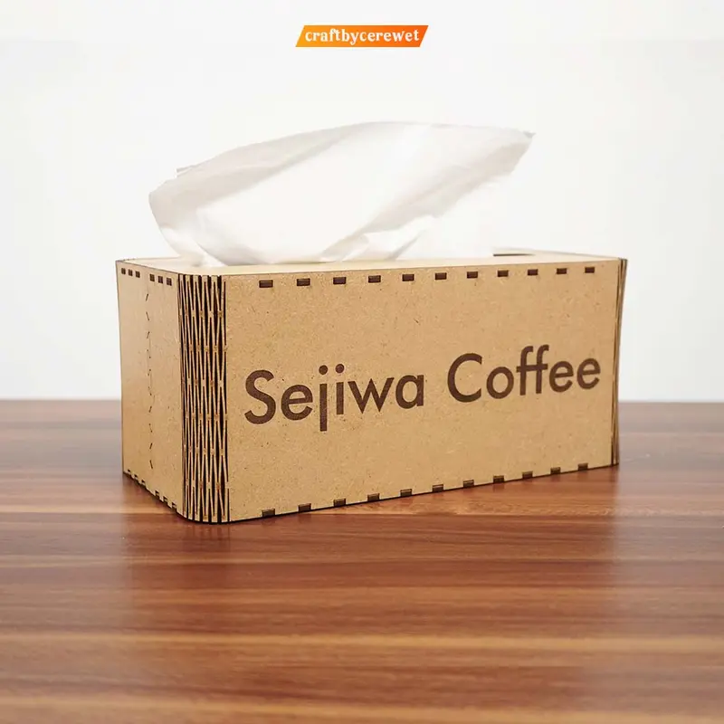 Box / Kotak Tissue  Elegan kayu ( Custom Nama) 2