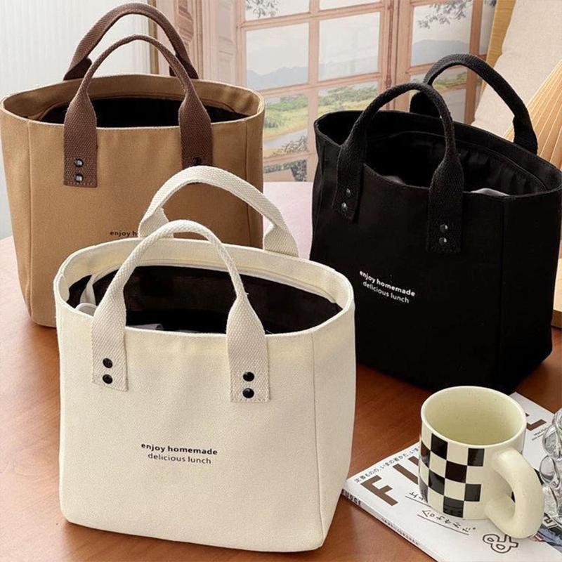 Product Introduction of Canvas Tote Bag, For Women, Solid Color, Large Capacity, Suitable For Travel, Casual Style 25