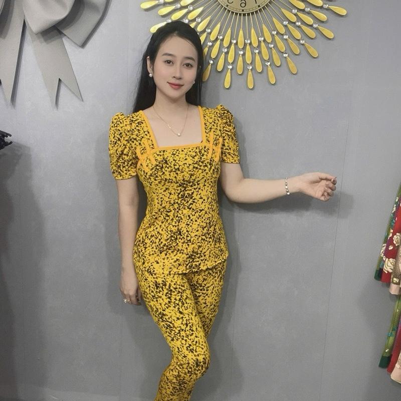 - Đồ bộ thiết kế thun aty tơ - cổ sẩm tay phồng !!!!!! 7