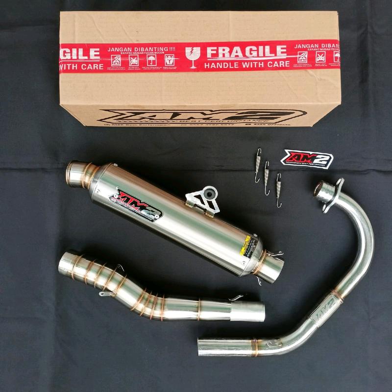 Knalpot Racing Original AM2 BEST PERFORMANCE Cb Gl MP Tiger inlet 50 bulat kenong bass ulem Foto Karet 1