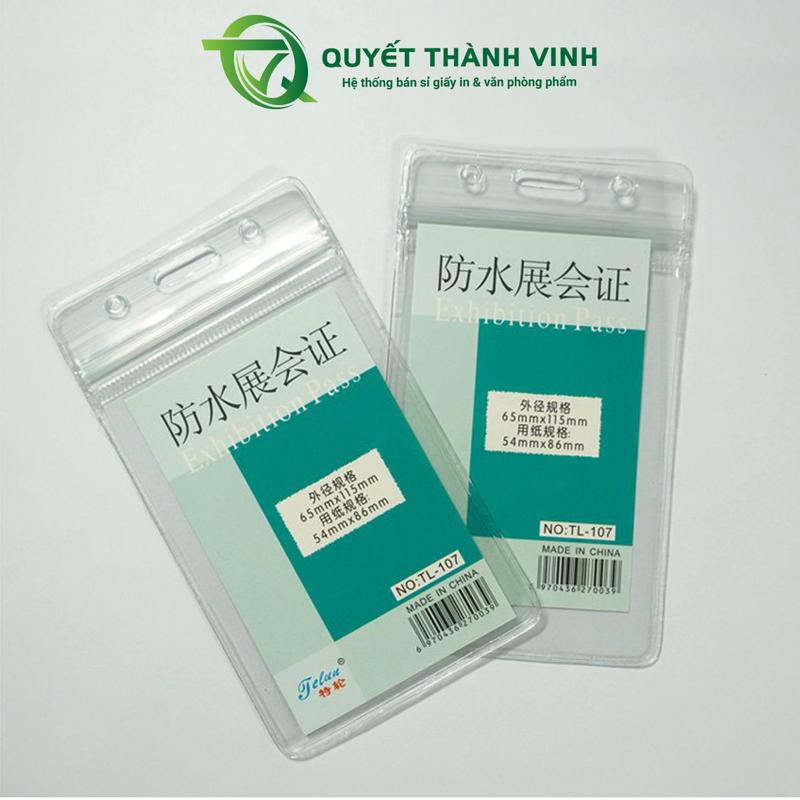 Bảng tên nhựa dẻo Zipper 108 ngang dọc thẻ đeo học sinh