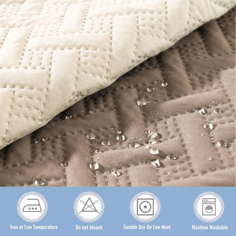 Double-sided Woven Pattern Pet Sofa Blanket, Waterproof Anti-fouling Pet Bed Mat, Home Furniture Couch Cover for Most Cats Dogs 2