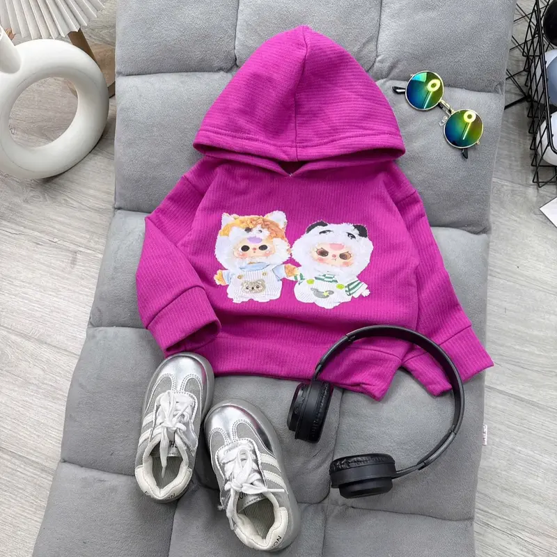 Combo 3 áo nỉ mũ hoodie in hình hót (M1) bé trai,bé gái chất nỉ ngoại lót bông dày vừa,mềm mịn sịn phù hợp thời tiết xuân,thu, đông.Qc cao cấp 6