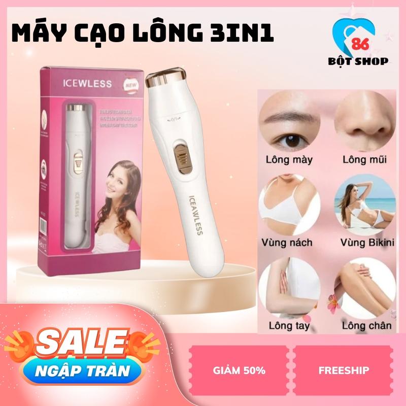 Máy cạo lông toàn thân đa năng 3in1, Máy tỉa lông mini 3 đầu cạo, sạc pin USB tiện lợi, nhỏ gọn, dễ sử dụng
