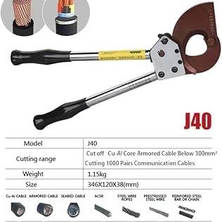 Kéo cắt cáp nhông J40 HHD-40J cho cắt cáp Cu/Al 40mm 2