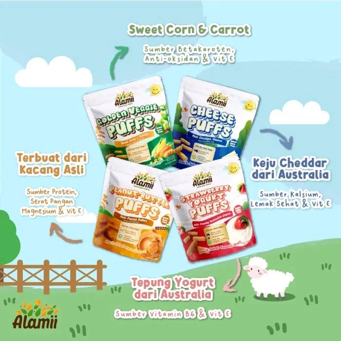 Alamii Puffs - Snack Bayi dan Cemilan Anak Sehat 25gr 2