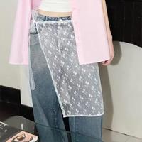 Gambar Fart Curtain Lace Skirt Korean Lace Stacked Gauze Skirt Elegant with Adjustable Strap OOTD Wanita Remaja - High Waist Stacked Gauze Niche Strap Apron Matt Mesh Premium l Wanita Remaja - Bunga dari CastlePeak1 Kota Cimahi 5 Tokopedia