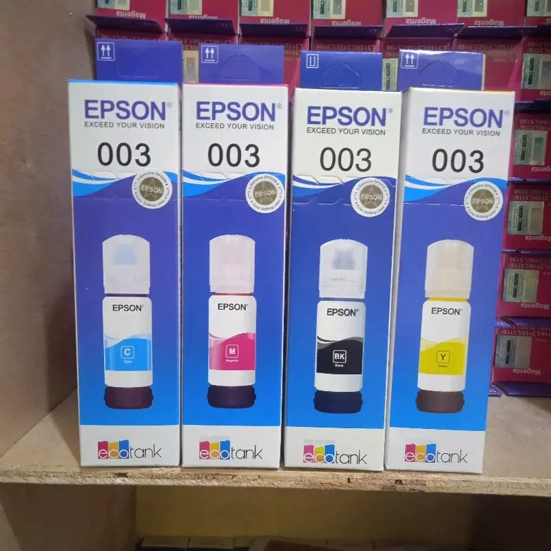 TINTA EPSON 003 ORIGINAL 100% COCOK UNTUK TIPE PRINTER L SERIES L1110, L3110, L5190, L1210, L1216, L1250, L1256, L3116, L3150, L3156, L3210, L3216, L3210, L3216, L3150, L3250, L3256, L5190, L5290 0