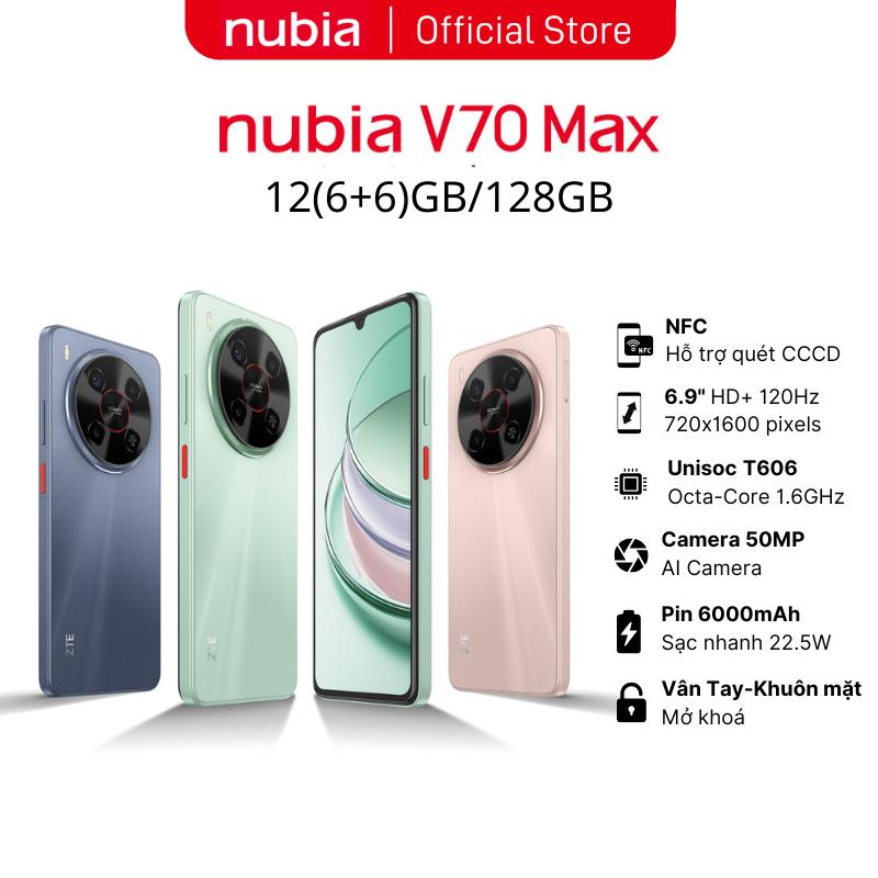   Mới  Điện thoại Nubia V70 Max 12 6+6 GB 128GB I Camera 50MP I Pin 6000mAh I 120Hz 6.9" 