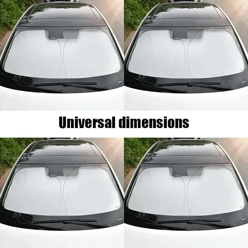 Car Sunshade, Full Cover Car Front Window Sunshade, Heat Protection UV Folding Front Window Privacy Visor Accessories for Tesla Model 3 Model Y 5