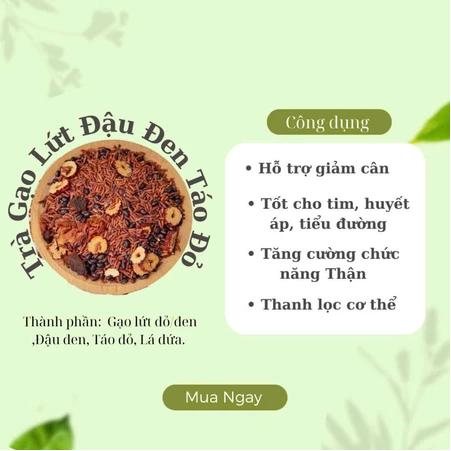 Product Introduction of Hộp 30 trà gạo lứt đậu đen Hỗ Trợ Giải Nhiệt Thanh Nhiệt - Tặng Bình Thủy Tinh 300ml - Chè, Tea 2