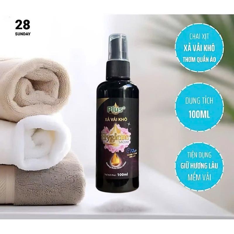 Xịt thơm, xịt xả vải khô Hygiene 100 hương nước hoa & dưa lưới giúp quần áo siêu thơm