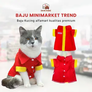 Rumah Anabul Kostum Kasir Mini Market untuk Kucing dan Anjing - Baju Alfamart untuk Anjing dan kucing - Kostum Kucing Seragam Kasir Toko - Baju Kucing Anjing Lucu Cowok Cewek - Baju Kucing Anjing Kelinci Monyet Murah Model Kasir Alpawmart - Aksesoris