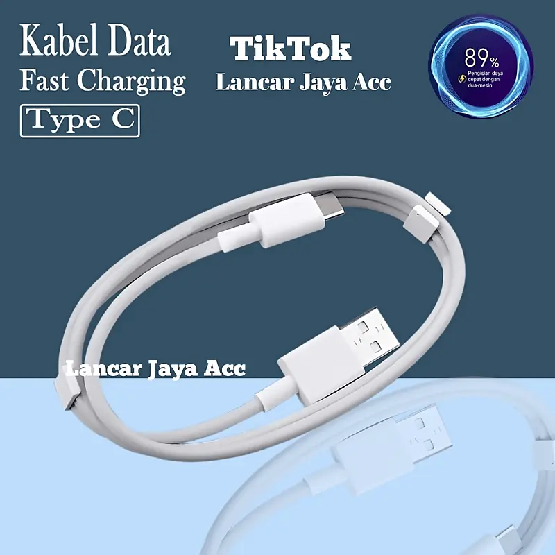 Charger Carger Carjer Casan Cas Adaptor Adapter 18W Fast Charging TYPE C Cable Kabel Handphone 2