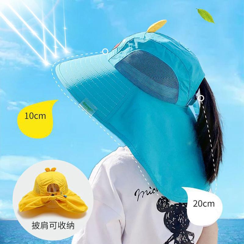 Product Introduction of Mũ Bucket Cho Em Bé Mùa Hè, Mũ Chống Nắng Đi Biển, Thoáng Khí, Thiết Kế Hoạt Hình, Mũ Ngư Dân Cho Trẻ Em, Che Tai Cổ Ngoài Trời, Chống Tia UV, Thích Hợp Cho Trẻ Em, Mũ Đi Biển 25