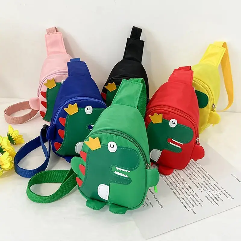 New Boys and Girls Cartoon Backpacks Cute Children's Chest Bag Nylon Small Kids Bag