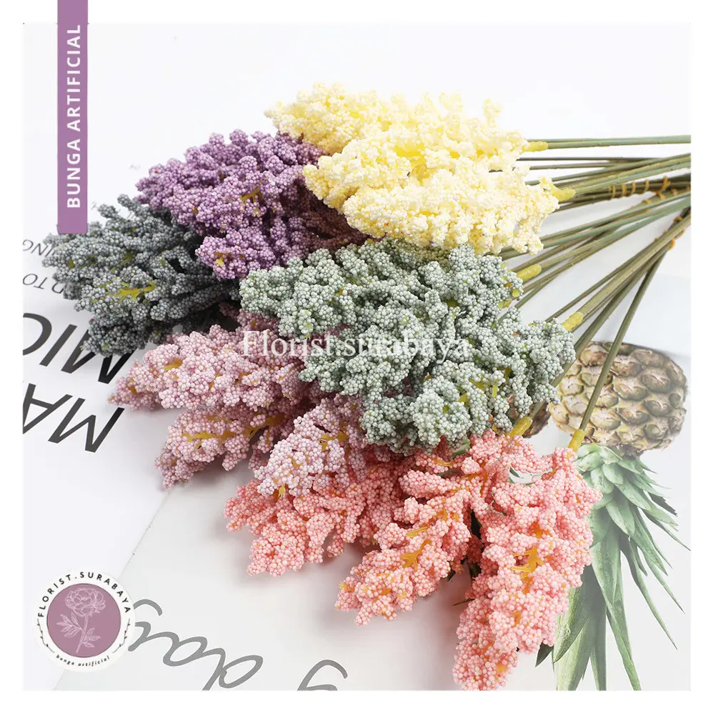 1 Pcs Bunga Japanese Skimmia / Lavender Grain Spike artifisial Imitasi Import Murah