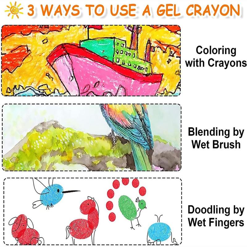 Cute Jumbo Crayons, 12pcs 12 Colors Non Toxic Twistable Crayons with Clear Bag, Washable Silky Crayons for Coloring Painting School Home Office,  School Supplies 6