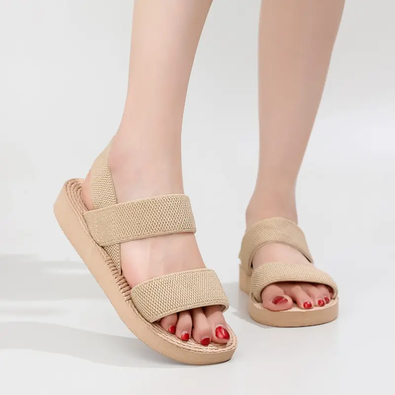 Trendy Women's Flat Sandals with Rope Bottom for Summer