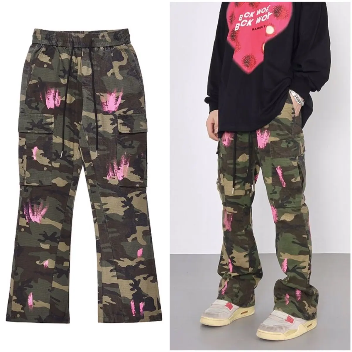 Quần rằn ri phối túi hộp cao cấp cho nam và nữ phong cách đường phố híp hop - Menswear Pants Nhung