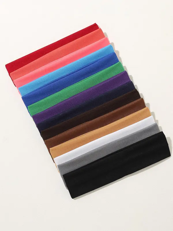 Solid Color Hair Band, Simple Wide Band Hair Band for Women & Girls, Fashion Hair Accessories for Gym Workout Running 3