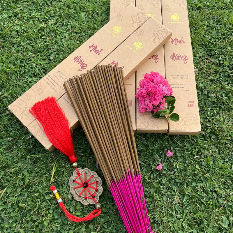 Minh Hương Vị Thuốc Bắc, hương làm từ nguyên liệu tự nhiên không cuộn tàn mùi dịu nhẹ hộp 60 nén x 34 cm 1