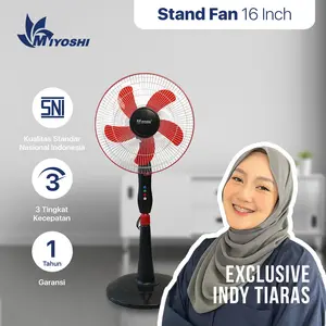 [INDY TIARAS EXCLUSIVE] STANDFAN 16 inchi / KIPAS ANGIN BERDIRI ANGIN KENCANG / KIPAS ANGIN MIYOSHI