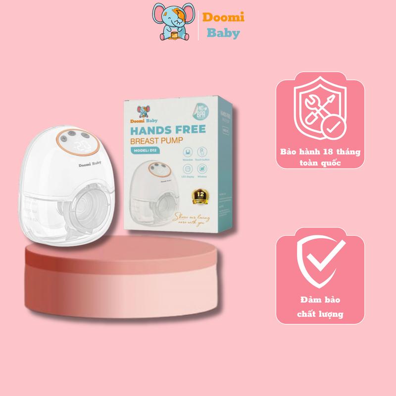 [Bảo Hành 18 Tháng] Máy Hút Sữa Không Dây Rảnh Tay An Toàn Tiện Lợi Doomi Baby - DO012