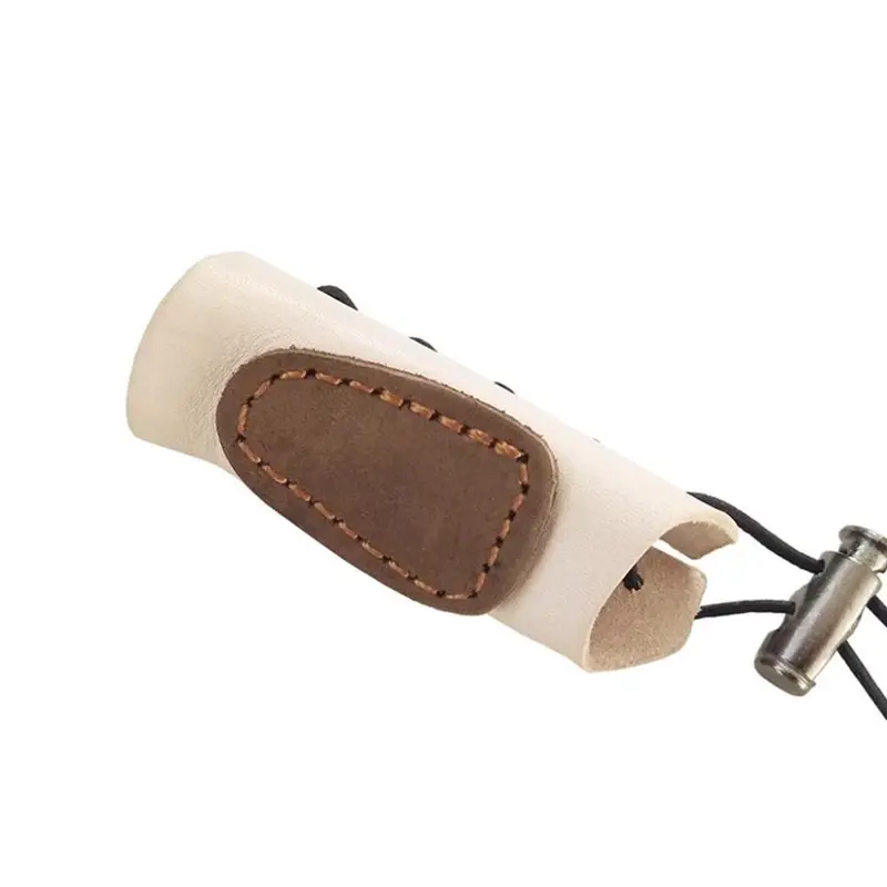 Cow Leather Archery Finger Tab Shooting Practice Finger 8