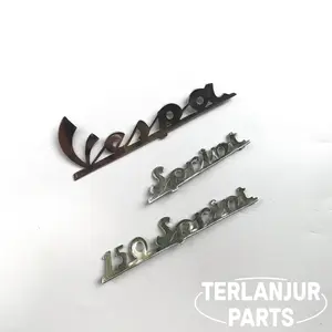 Emblem Vespa Sprint Latin Kuningan Chrome