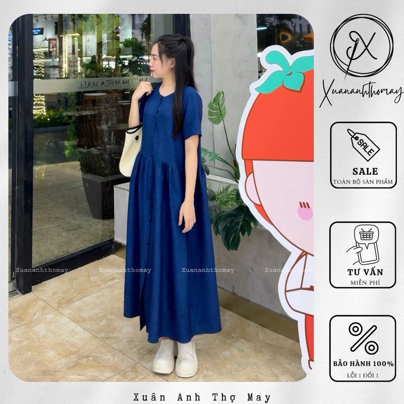 V22 - Váy babydoll cúc bọc - Xuananhthomay 4