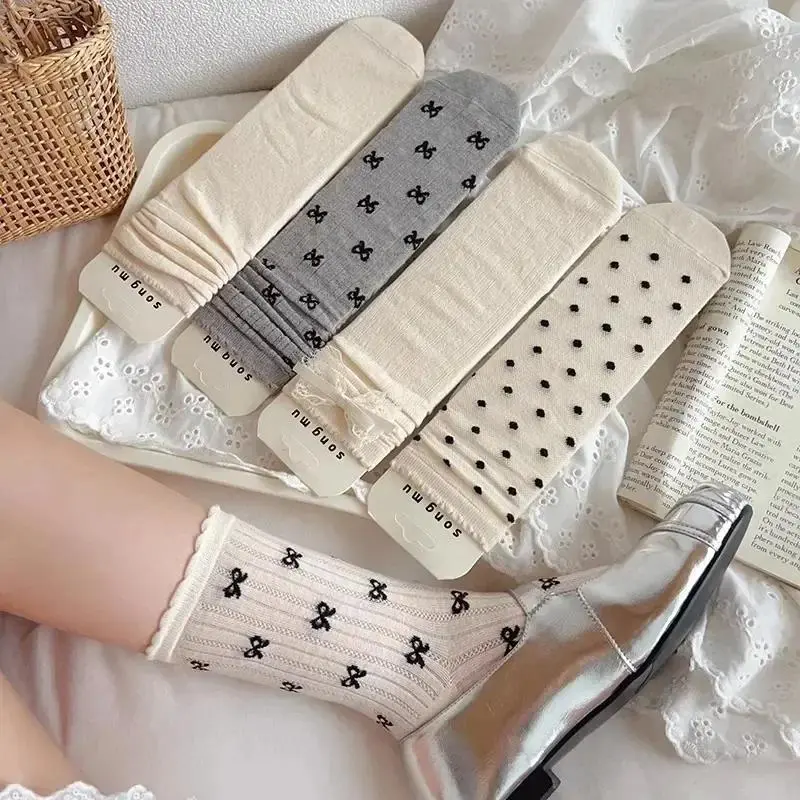 1 Pairs Ruffle Slouch Socks Y2K Fairycore Mesh Ankle Socks Coquettish Aesthetic Dress Socks Cottagecore Accessories
