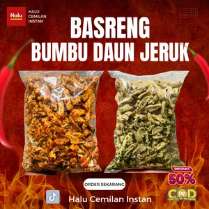1Kg - BASRENG Campur (Pedas 500gr & Original 500gr) / makanan instan Spices cemilan  basreng