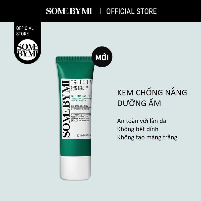 Some By Mi Kem chống nắng dưỡng ẩm Truecica Aqua Calming Suncream 50ml