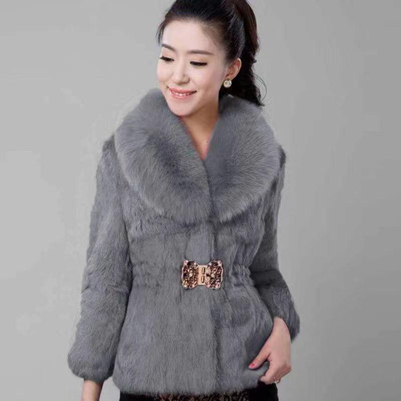 Áo Khoác Lông, Hàng Mới Về Mùa Thu Và Mùa Đông, Dành Cho Nữ, Dài Ngắn, Phong Cách Hàn Quốc, Cổ Áo Lông Cáo Giả, Làm Bằng Lông Chồn, Dễ Phối Đồ, Dành Cho Nữ 3