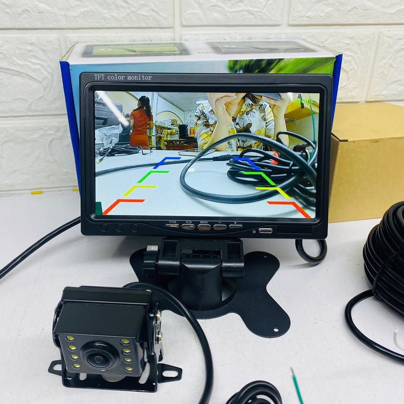 Bộ Cam Lùi Xe Tải 7 inch Cắm Tẩu 12-24V dây 15M Màn Hình Phụ Tùng