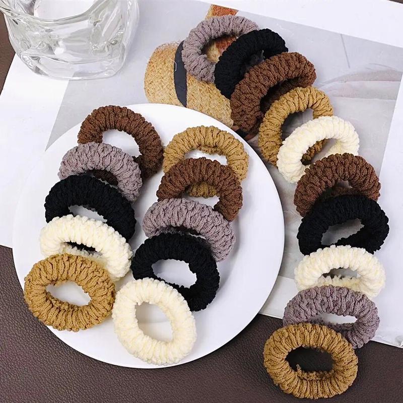 Hộp Chun Buộc Tóc Êm Ái, Xinh Xắn, Không đường May, Dày Dặn Không Làm Đau Tóc, Có Hộp Đựng Tiện Lợi Women Nữ