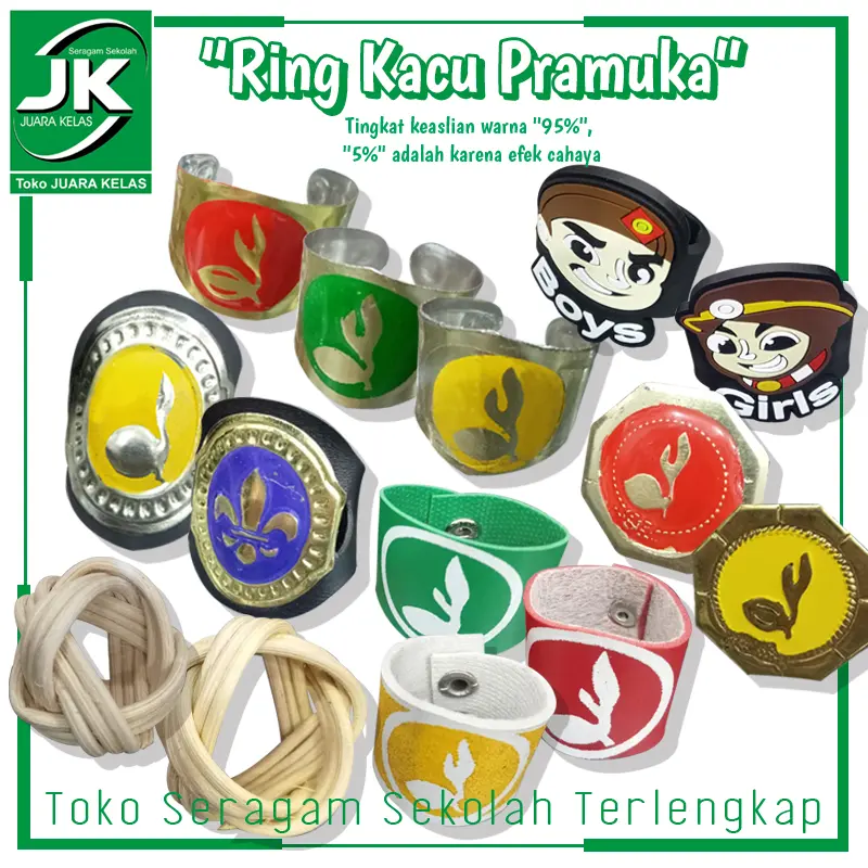 [Toko Juara Kelas] Ring Kacu Pramuka Golongan Siaga - Penggalang - Penegak - Ring Pramuka Sekolah - Ring Cicin Pengikat Dasi - Sekolah SD SMP SMA