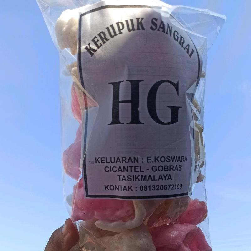 Kerupuk upil pasir Sangrai HG Gehger 100Grm Camilan Cemilan Kering Keripik Food Snack Cikur Merah Putih Makanan upil pasir 2