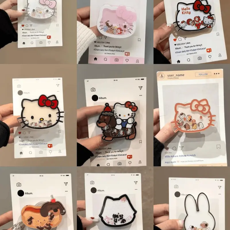 Ốp Điện Thoại Túi Khí Âm Nhạc Đu Đưa, Thiết Kế Cây Thông Noel Kitty Dễ Thương, Có Giá Đỡ Và Keo, Co Giãn Hoạt Hình, Cầm Tay Và Có Thể Chảy 1