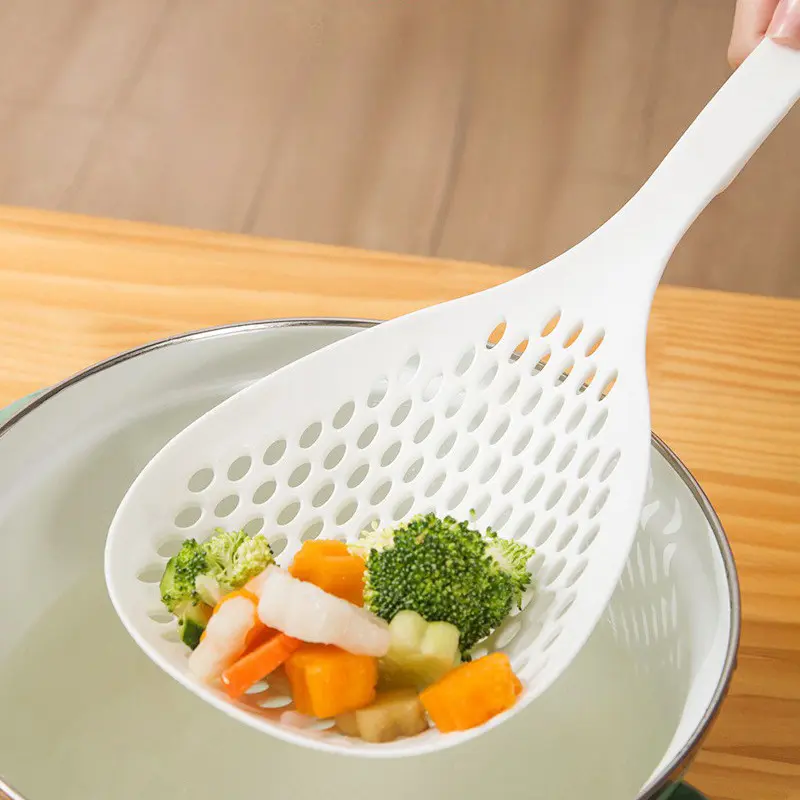 Lo Mein Scoops, Large Leaky Scoops, Household Kitchen Lo Mein Dumplings, Chaotic Scoops, Thickened Long Handle Drain Scoops