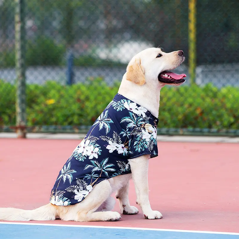 Quần áo thú cưng, áo sơ mi, áo sơ mi mỏng, có sẵn trong tất cả các kích cỡ, cho chó Golden Retriever và Labrador, áo sơ mi Hawaii cho thú cưng