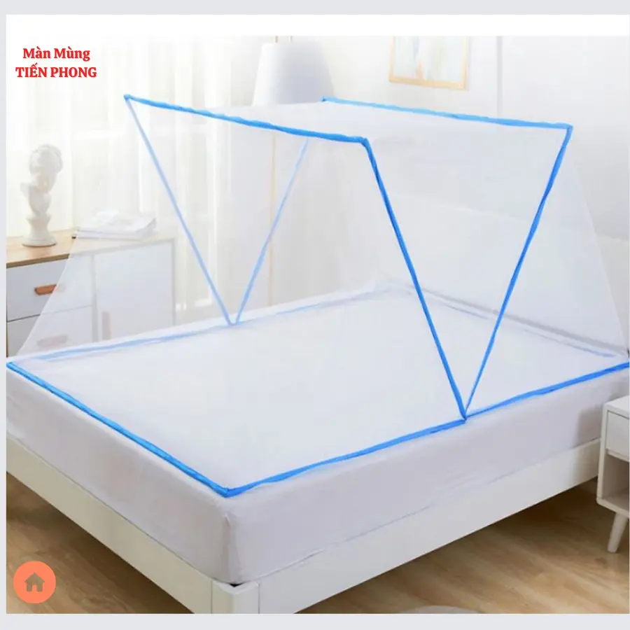 Màn Chụp Xếp Thông Minh (Không viền hoa) - Gấp gọn khi không sử dụng - Tiện Lợi [Hàng VNXK- FREE SHIP]