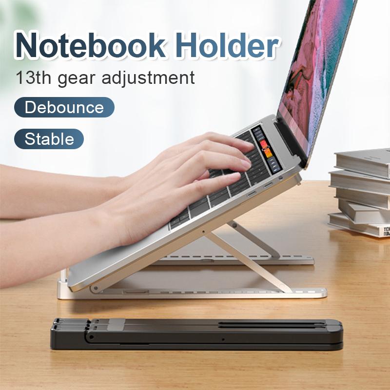 Giá Đỡ Tản Nhiệt Laptop,Macbook,iPad Nhựa ABS Chắc Chắn,Góc Nghiêng 7/10/13 Cấp Độ Dễ Dàng Làm Việc,Có Thể Gấp Gọn